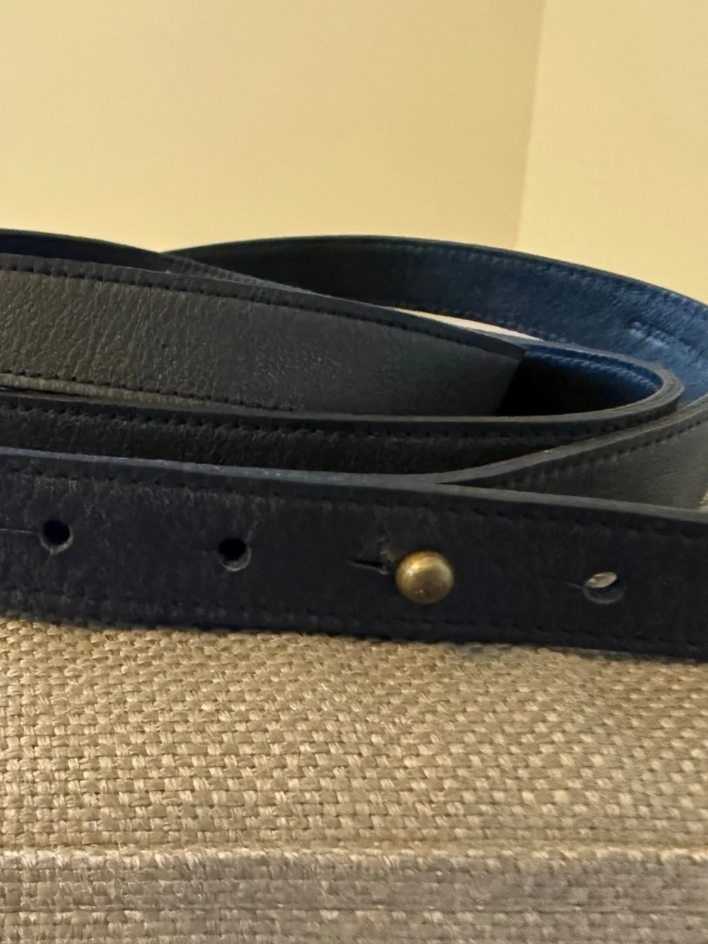 Eileen Fisher Double Wrap Belt Black Leather NWT Size XS